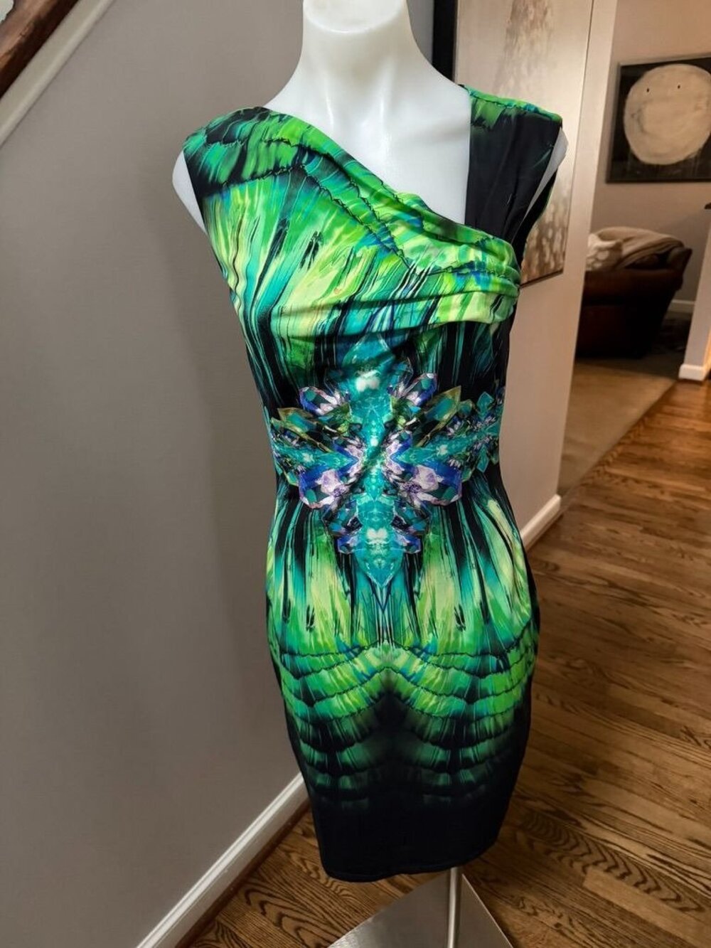 Roberto Cavalli Printed Knee-Length Dress Size 44
